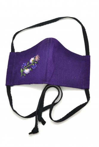 Embroidered Purple Mask Embroidered Purple Mask